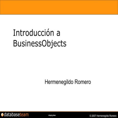 Introducción a Business objects