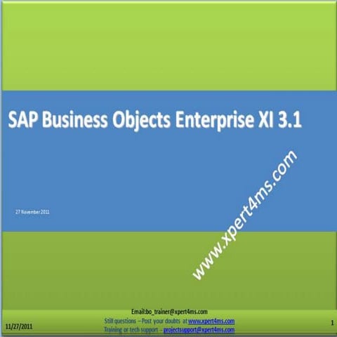 Business objects basics