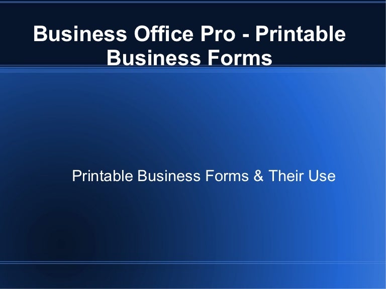 Business Office Pro Printable Business Forms