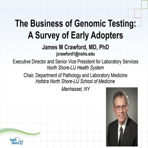 The Business of Genomic Testing by James Crawford