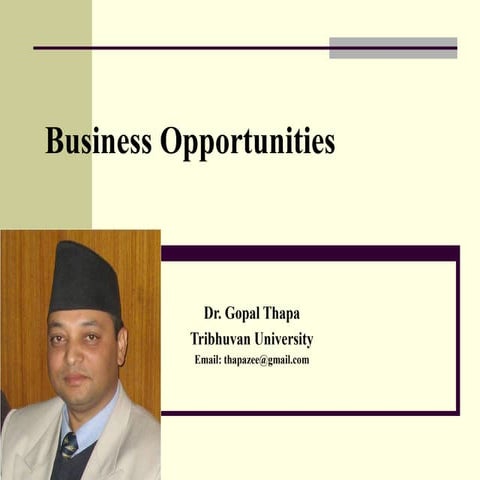 Business opportunity