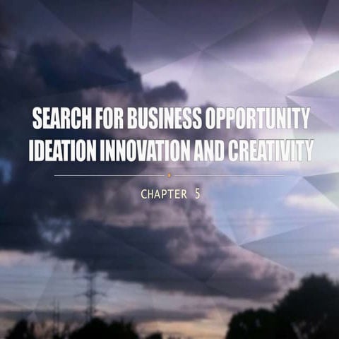 Business opportunity ideation innovation and creativity