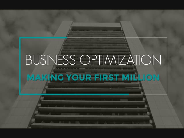 Business optimization | building yo...