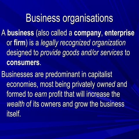 Business organisation (2)