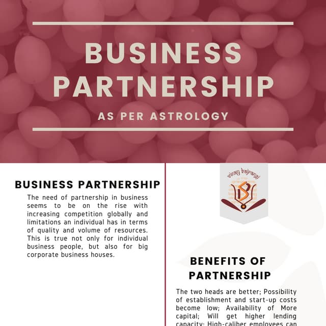 Business partnership compatibility factors partnership in business as ...