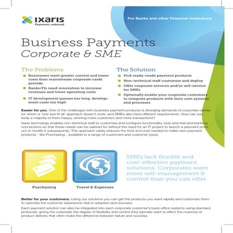 Flyer for Corporate Prepaid solutions