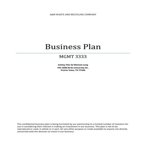 Business Plan | DOCX