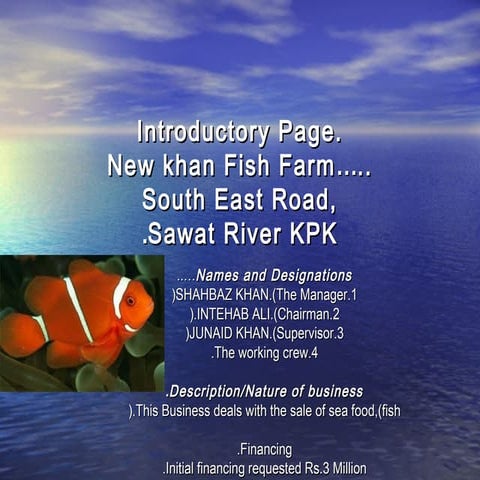 New khan Fish Business plan | PPT