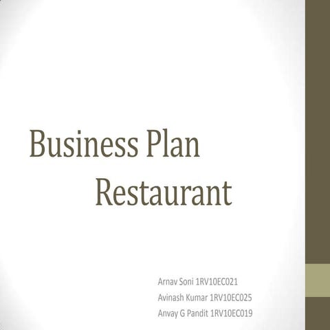 Business plan_Restaurant