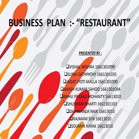 Business plan or business proposal on restaurant business @soauniversity #ibcs