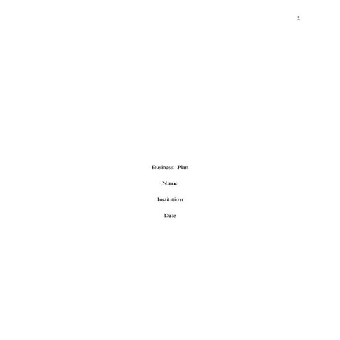 Business plan | DOCX