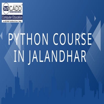 Best Python Course in Jalandhar , punjab
