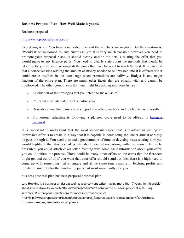 Free sample business plan picture