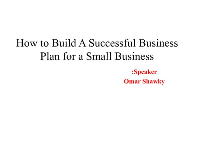 ebda2, Business plan - Omar Shawky