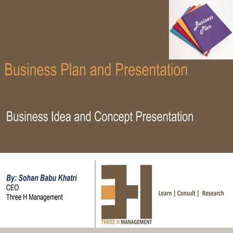 Business plan and presentation   i - concept-growth-risk