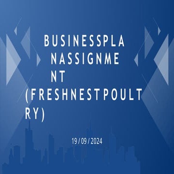 Business Plan Assignment for development