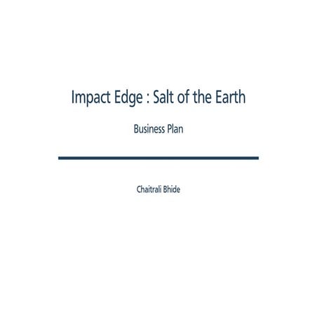 Business Plan - Ekatra salt
