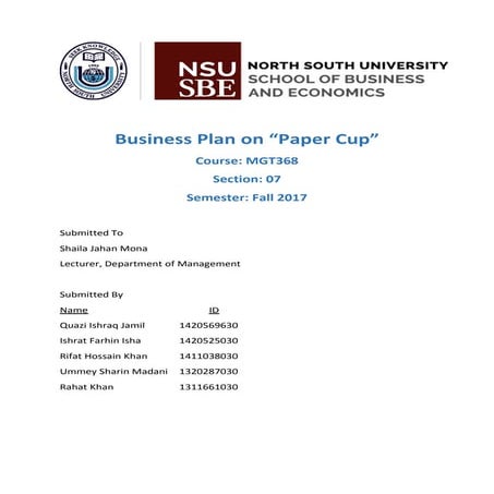 Project report for paper cup machine | DOC
