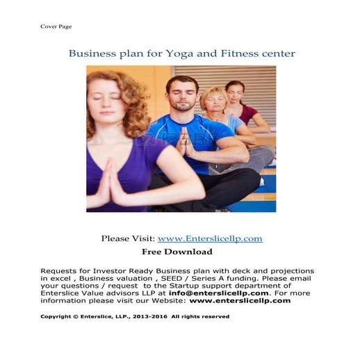Business plan fitness center, yoga center