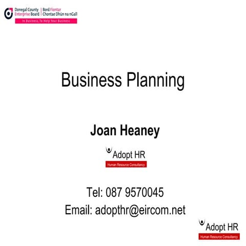 Business planning jh oct 11 ProfitNet