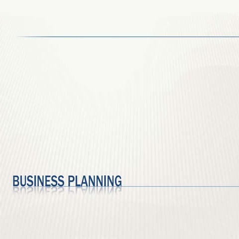 Business planning primer