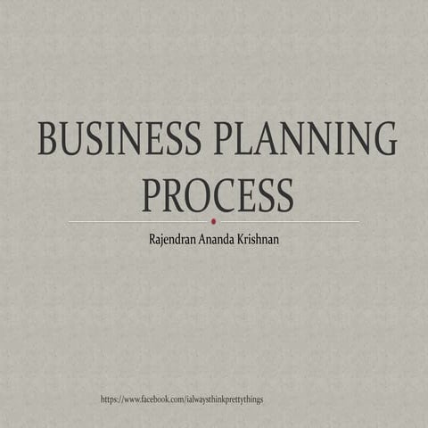 Business planning process