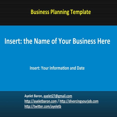 Business Planning Template
