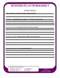 online biz planning worksheet business planning worksheet