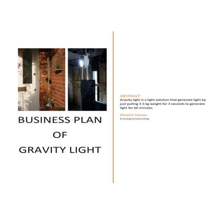 Business plan of gravity light