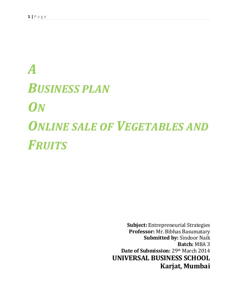 Business plan online flower retailing