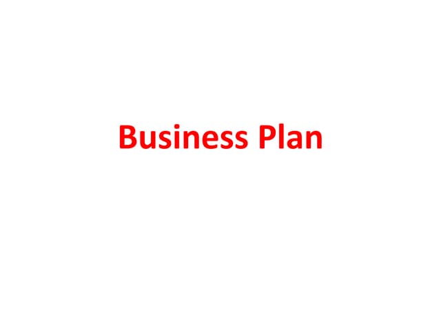 develop Business Plan