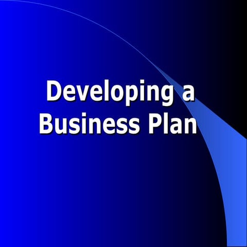 Business plan presentation