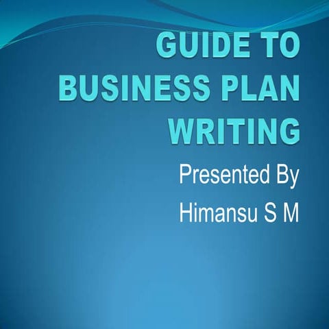Business plans