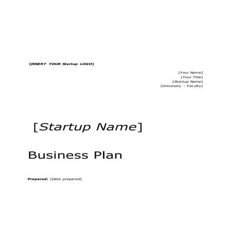 Business Plan Template for startups