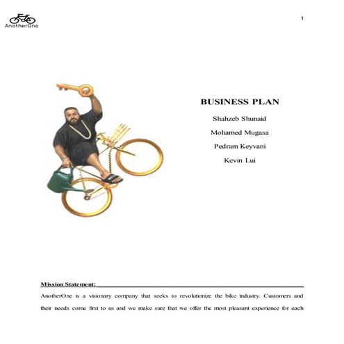 Business Plan for MikesBikes