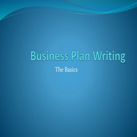 Business plan writing power point | PPTX