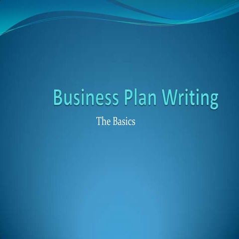 Business plan writing power point