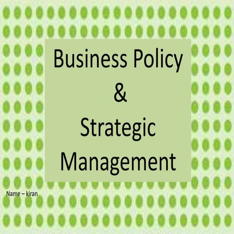 Business policy 
