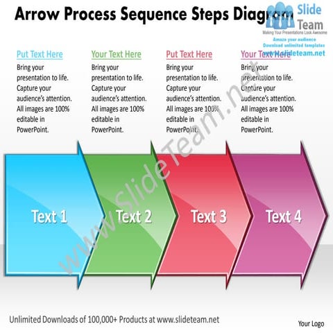 Business power point templates arrow process sequence steps diagram sales ppt...