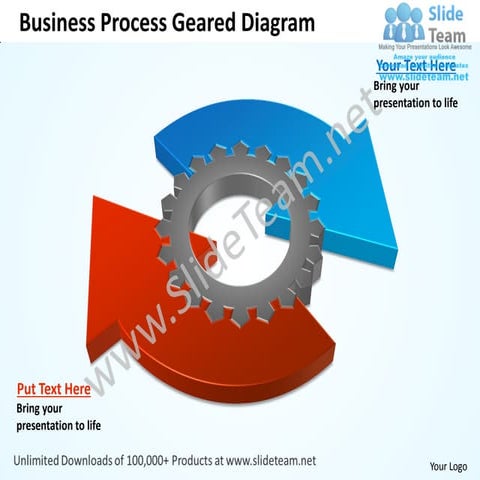 Business power point templates circular process geared diagram sales ppt slides