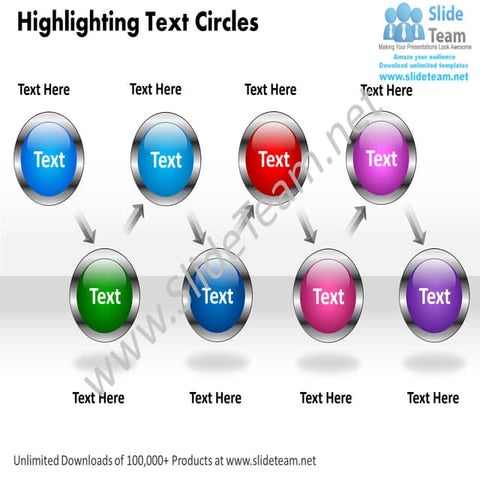 Business power point templates highlighting text circles presentation sales p...