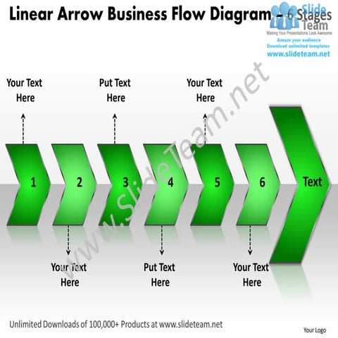 Business power point templates linear arrow flow diagram sales ppt ...