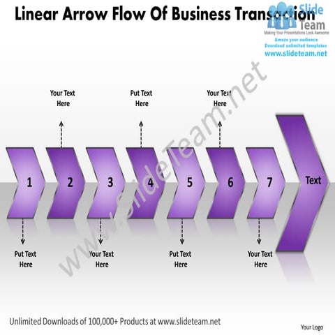 Business power point templates linear arrow flow diagram sales ppt ...