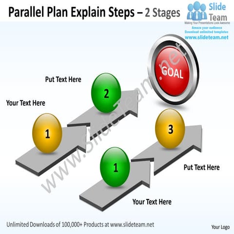 Business power point templates parallel plan explain steps sales ppt slides