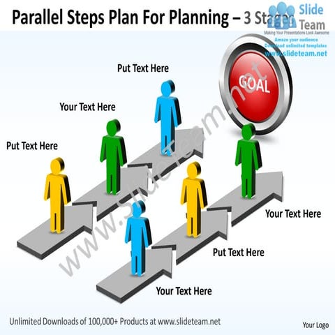 Business power point templates parallel steps plan for planning sales ppt slides