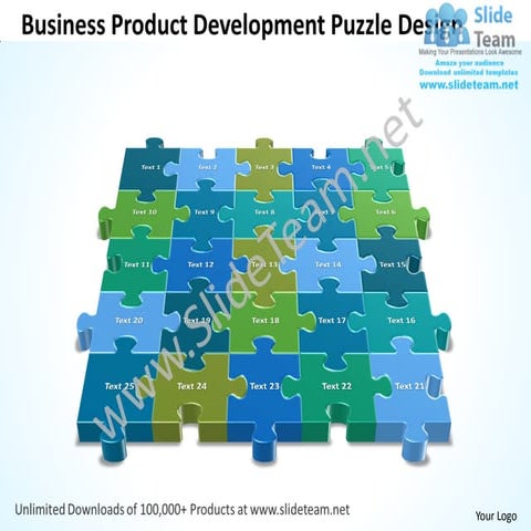 Business power point templates product development puzzle design sales ppt sl...