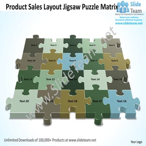 Business power point templates product sales layout jigsaw puzzle matrix ppt ...