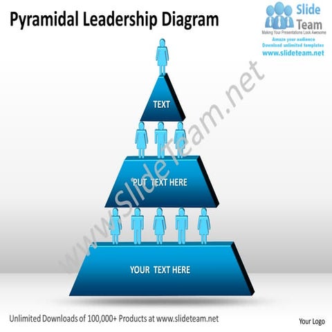 Business power point templates pyramidal leadership diagram sales ppt slides