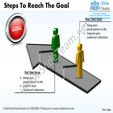 Business power point templates steps to reach the goal sales ppt slides