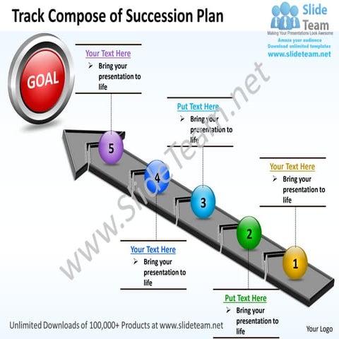 Business power point templates track compose of succession plan sales ppt slides